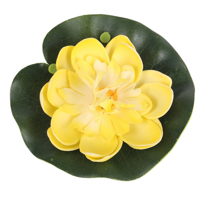 Water Lily Flower Pond Plant Decor Retro Artificial Fake ...